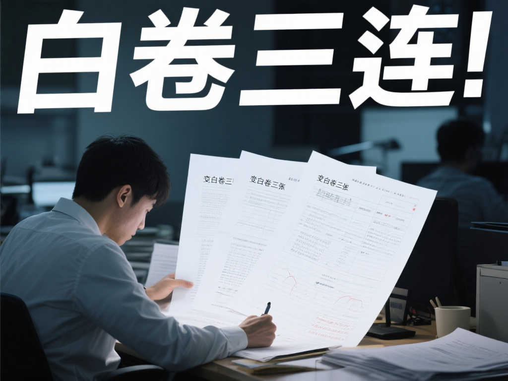 蓝黑蜡烛三头燃，白卷三连或成白卷三叠？